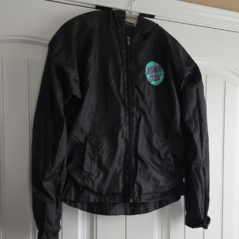 Santa Cruz Black Hooded Jacket Size S